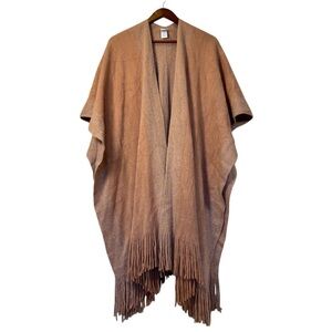 Northern Angel Elegant Tan- peach color Fringe Women's Cape, size XL, NWT